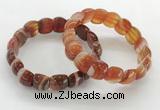 CGB3373 7.5 inches 10*15mm oval red line agate bracelets