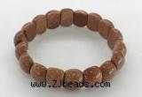 CGB3383 7.5 inches 10*15mm oval goldstone bracelets wholesale