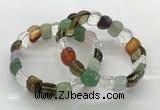 CGB3387 7.5 inches 10*15mm oval mixed gemstone bracelets