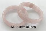 CGB3391 7.5 inches 10*15mm rectangle rose quartz bracelets