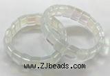 CGB3394 7.5 inches 10*15mm rectangle synthetic moonstone bracelets