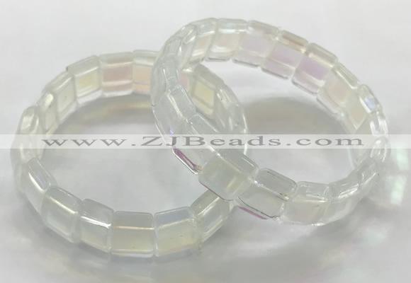 CGB3394 7.5 inches 10*15mm rectangle synthetic moonstone bracelets