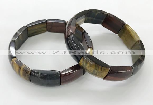 CGB3412 7.5 inches 15*21mm mixed yellow tiger eye gemstone bracelets