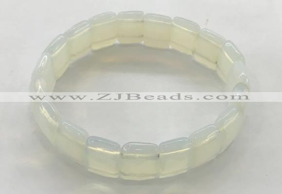 CGB3424 7.5 inches 12*15mm faceted rectangle opal bracelets