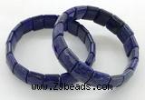 CGB3436 7.5 inches 12*15mm faceted rectangle lapis lazuli bracelets