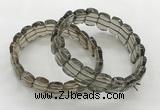 CGB3441 7.5 inches 10*15mm faceted marquise smoky quartz bracelets