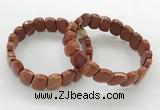 CGB3453 7.5 inches 10*15mm faceted marquise red jasper bracelets