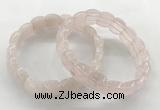 CGB3460 7.5 inches 10*14mm faceted oval rose quartz bracelets