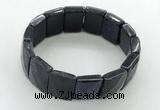 CGB3481 7.5 inches 15*20mm faceted rectangle blue goldstone bracelets