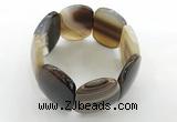 CGB3491 7.5 inches 30*40mm oval agate gemstone bracelets