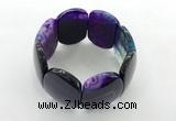 CGB3493 7.5 inches 30*40mm oval agate gemstone bracelets