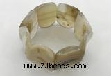 CGB3500 7.5 inches 30*40mm oval agate bracelets wholesale