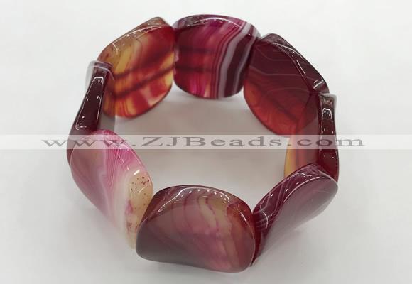 CGB3502 7.5 inches 30*40mm oval agate bracelets wholesale