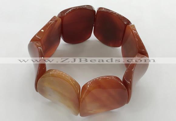 CGB3503 7.5 inches 30*40mm oval agate bracelets wholesale
