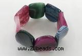 CGB3507 7.5 inches 30*40mm oval agate bracelets wholesale