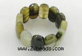 CGB3512 7.5 inches 18*30mm faceted oval agate bracelets