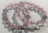 CGB4002 7.5 inches 12mm round rose quartz beaded bracelets