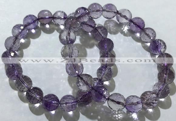 CGB4017 7.5 inches 10mm faceted round ametrine beaded bracelets