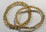 CGB4022 7.5 inches 7mm round citrine beaded bracelets wholesale