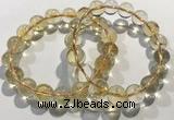 CGB4032 7.5 inches 11mm round citrine beaded bracelets wholesale