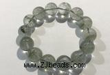 CGB4047 7.5 inches 14mm round green phantom quartz beaded bracelets