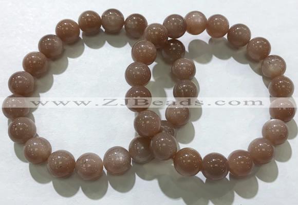 CGB4061 7.5 inches 10mm round sunstone beaded bracelets