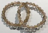 CGB4077 7.5 inches 8mm round golden rutilated quartz beaded bracelets