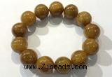 CGB4090 7.5 inches 18mm round golden rutilated quartz beaded bracelets