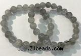 CGB4103 7.5 inches 9mm round rutilated quartz beaded bracelets