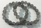 CGB4104 7.5 inches 10mm round rutilated quartz beaded bracelets