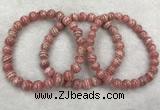 CGB4122 7.5 inches 7mm - 7.5mm round rhodochrosite beaded bracelets