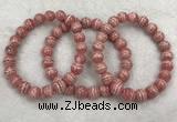 CGB4123 7.5 inches 8.5mm - 9mm round rhodochrosite beaded bracelets