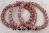 CGB4128 7.5 inches 7mm round rhodochrosite beaded bracelets