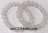 CGB4502 7.5 inches 10mm - 11mm round white moonstone beaded bracelets