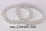 CGB4505 7.5 inches 7mm - 8mm round white moonstone beaded bracelets