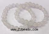 CGB4506 7.5 inches 9mm round white moonstone beaded bracelets