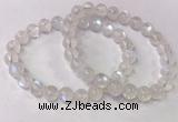 CGB4512 7.5 inches 8mm round white moonstone beaded bracelets