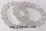 CGB4514 7.5 inches 12mm round white moonstone beaded bracelets