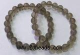 CGB4521 7.5 inches 8mm round grey moonstone beaded bracelets