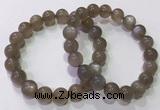 CGB4525 7.5 inches 10mm round grey moonstone beaded bracelets