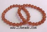 CGB4543 7.5 inches 8mm round golden sunstone beaded bracelets