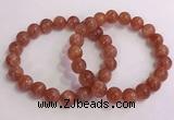 CGB4544 7.5 inches 10mm round golden sunstone beaded bracelets