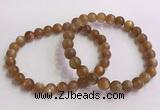 CGB4564 7.5 inches 8mm round golden sunstone beaded bracelets