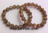 CGB4565 7.5 inches 10mm round golden sunstone beaded bracelets