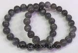 CGB4582 7.5 inches 9mm - 10mm round black sunstone beaded bracelets