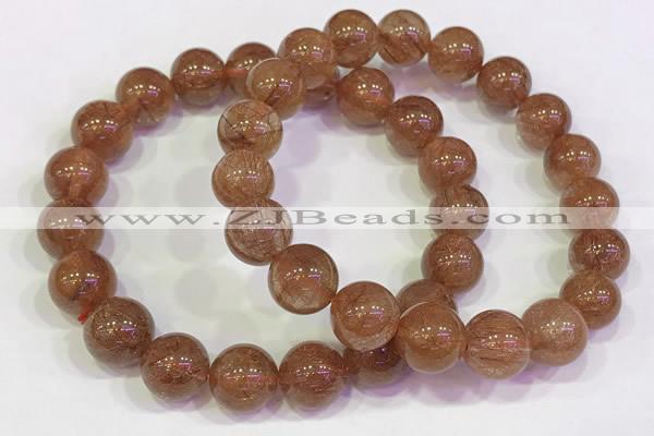 CGB4609 10mm - 11mm round golden rutilated quartz beaded bracelets