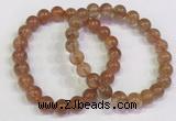 CGB4613 8mm - 9mm round golden rutilated quartz beaded bracelets