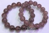 CGB4644 13mm - 14mm round red rutilated quartz beaded bracelets