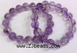 CGB4663 12mm - 13mm round purple phantom quartz beaded bracelets