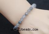CGB5003 6mm, 8mm round cloudy quartz beads stretchy bracelets